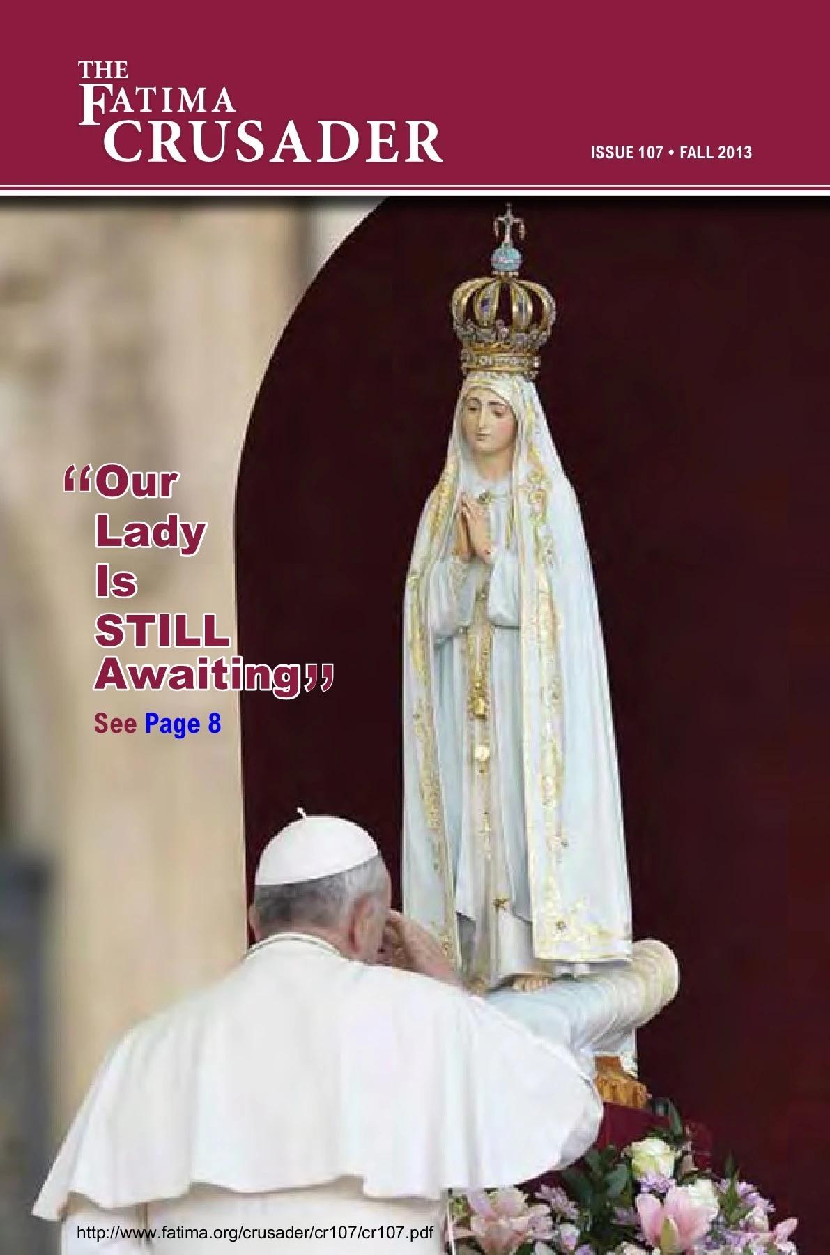 FATIMA: Roadblocks and Breakthroughs - Fatima Crusader - Flipbook ...