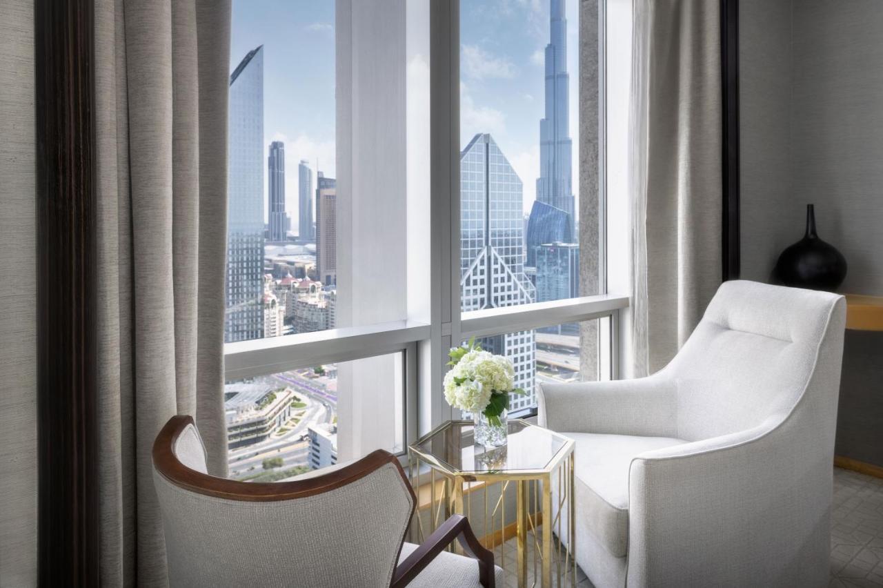 Deluxe Tweepersoonskamer met 2 Aparte Bedden en Uitzicht op Burj Khalifa