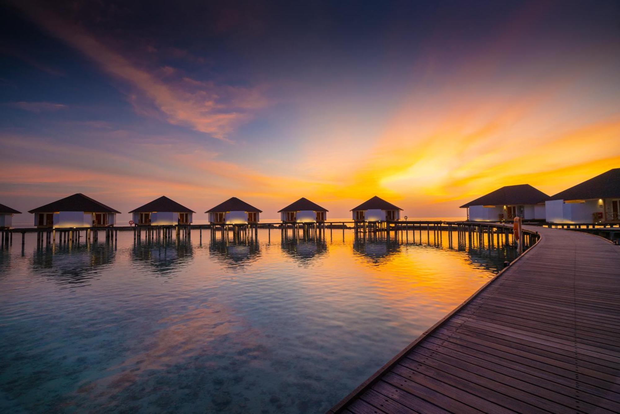 Water Bungalow speedboat transfers 1 up to 2 guests stays valid to 31 Oct 2027 Spa & F&B