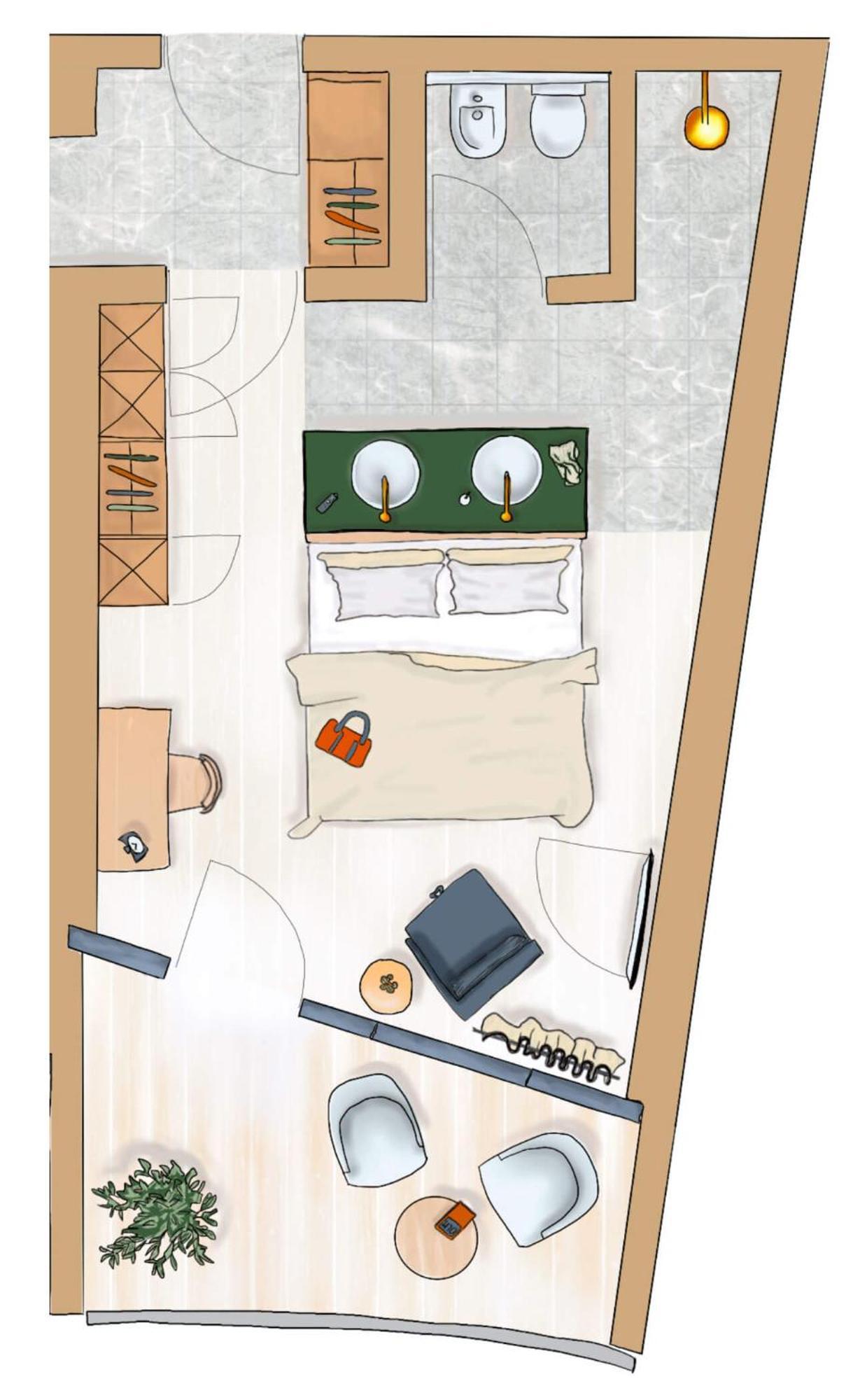 Doppelzimmer mit Gartenblick