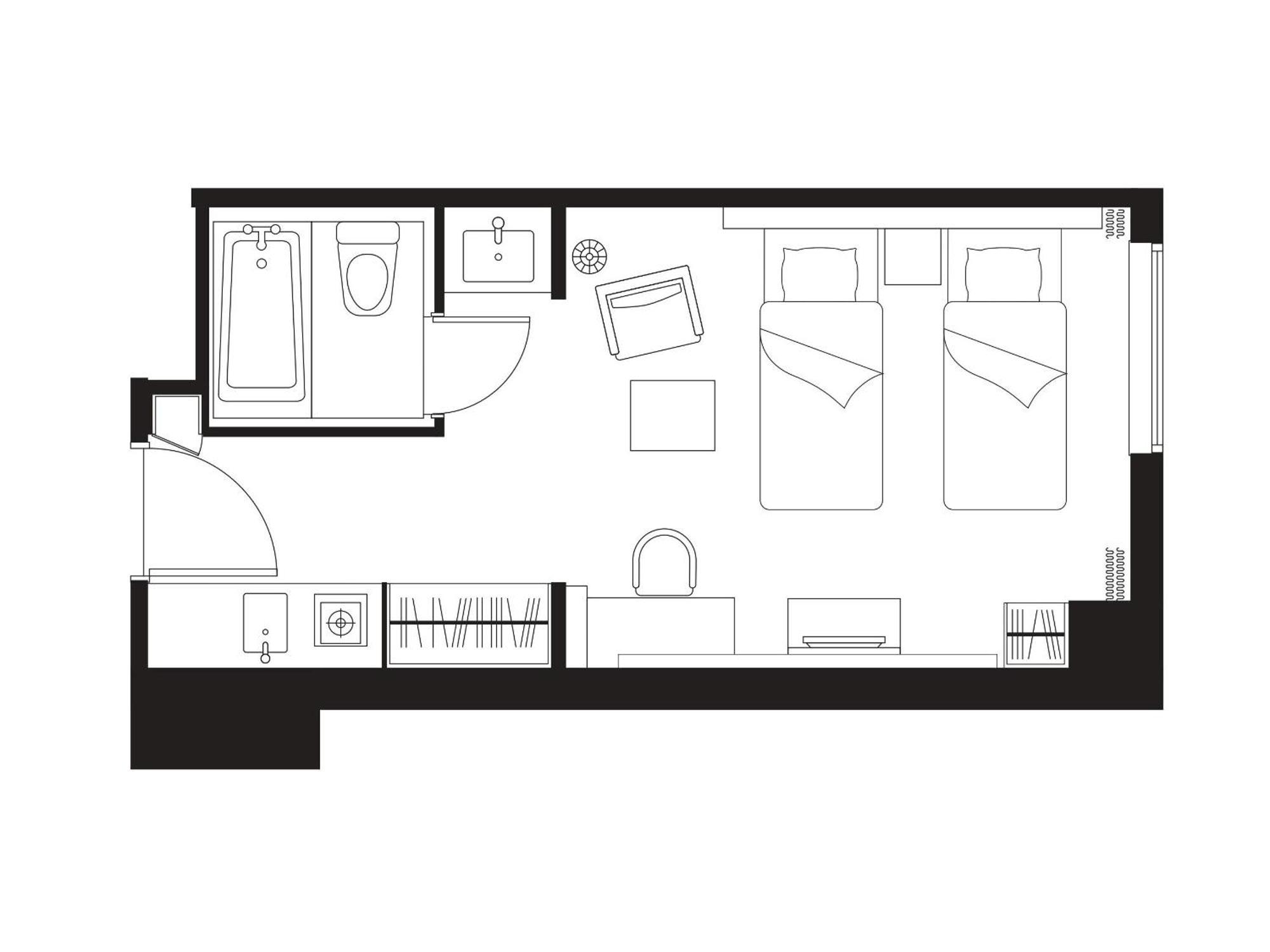 Estudio Habitación Doble - 2 camas