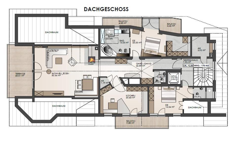 Appartement met 2 Slaapkamers en Uitzicht op de Bergen