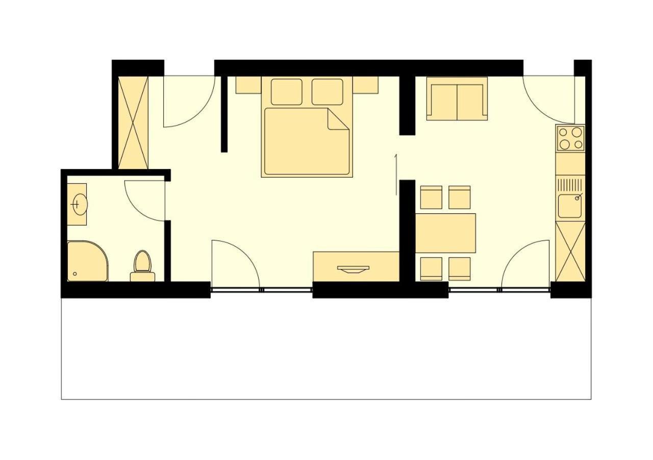 Appartement met 1 Slaapkamer en Terras