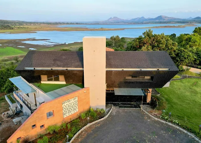 Pearl Lakeview Mansion By Stayvista - Lakeside With Infinity Pool, In-House Theatre & Games Room